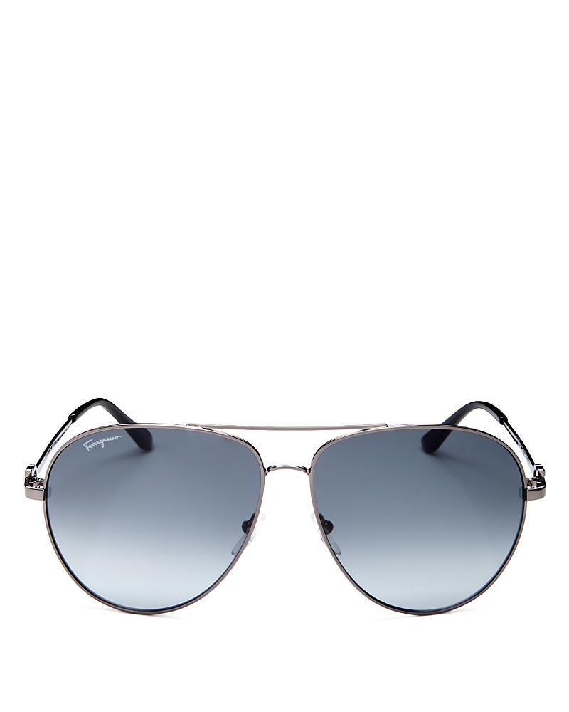 FERRAGAMO 61mm Timeless Aviator Sunglasses Product Image