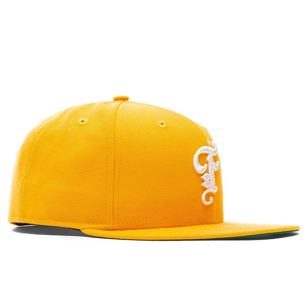 Feature x New Era Old English Fitted Hat - Gold/Off-White Male Product Image