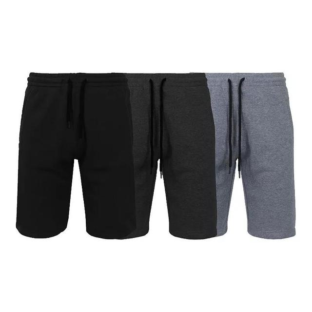 Mens Classic & Cargo 3-Pack 11-in. Jogger Lounge Shorts Black Grey Gray Product Image