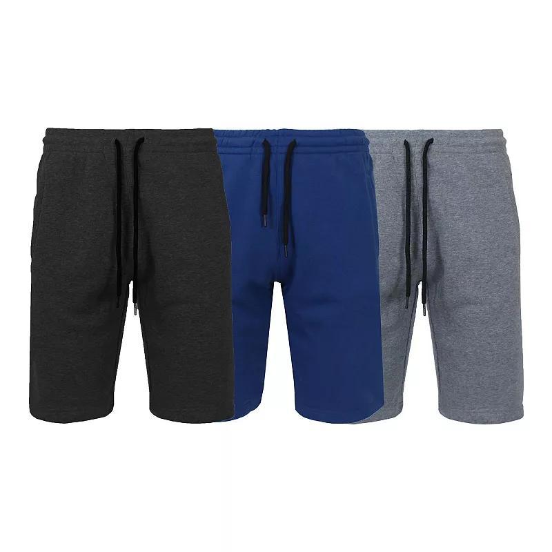 Mens Classic & Cargo 3-Pack 11-in. Jogger Lounge Shorts Grey Navy Gray Product Image