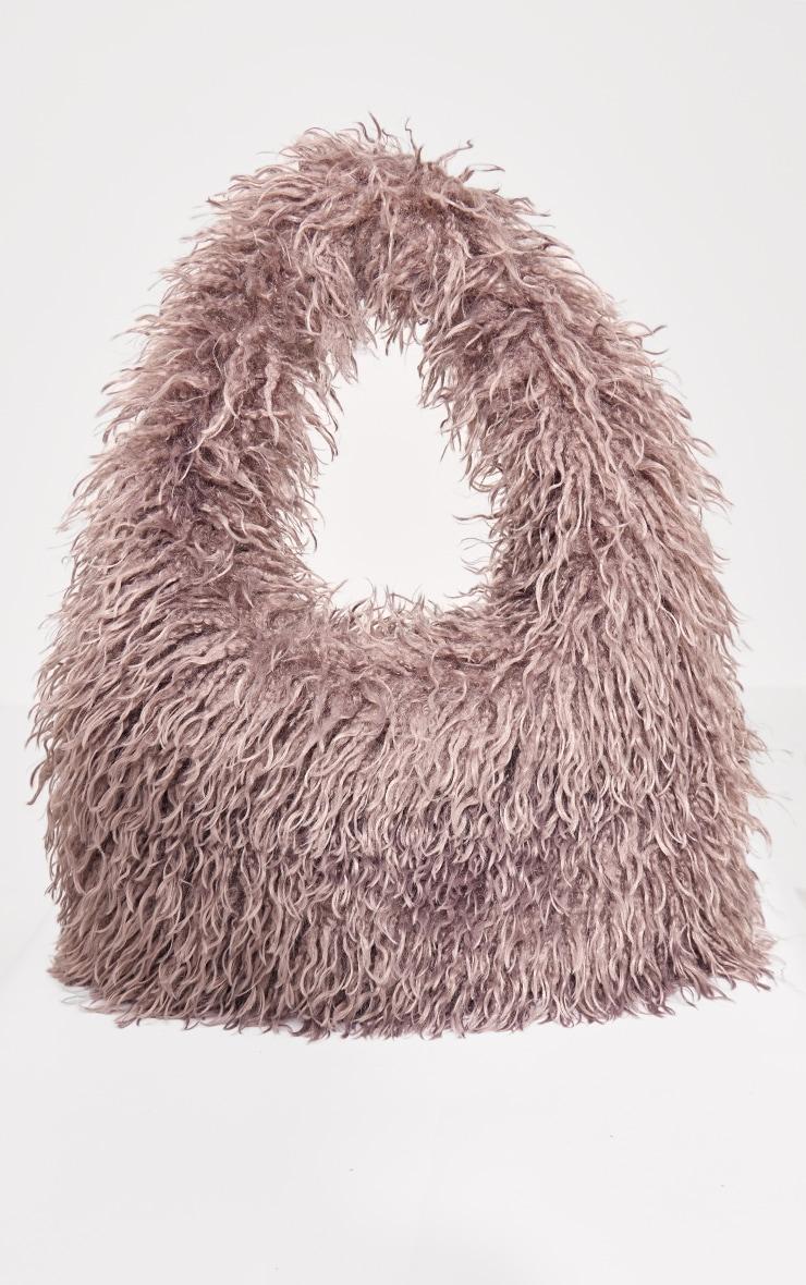 Brown Faux Fur Large Tote Bag Product Image