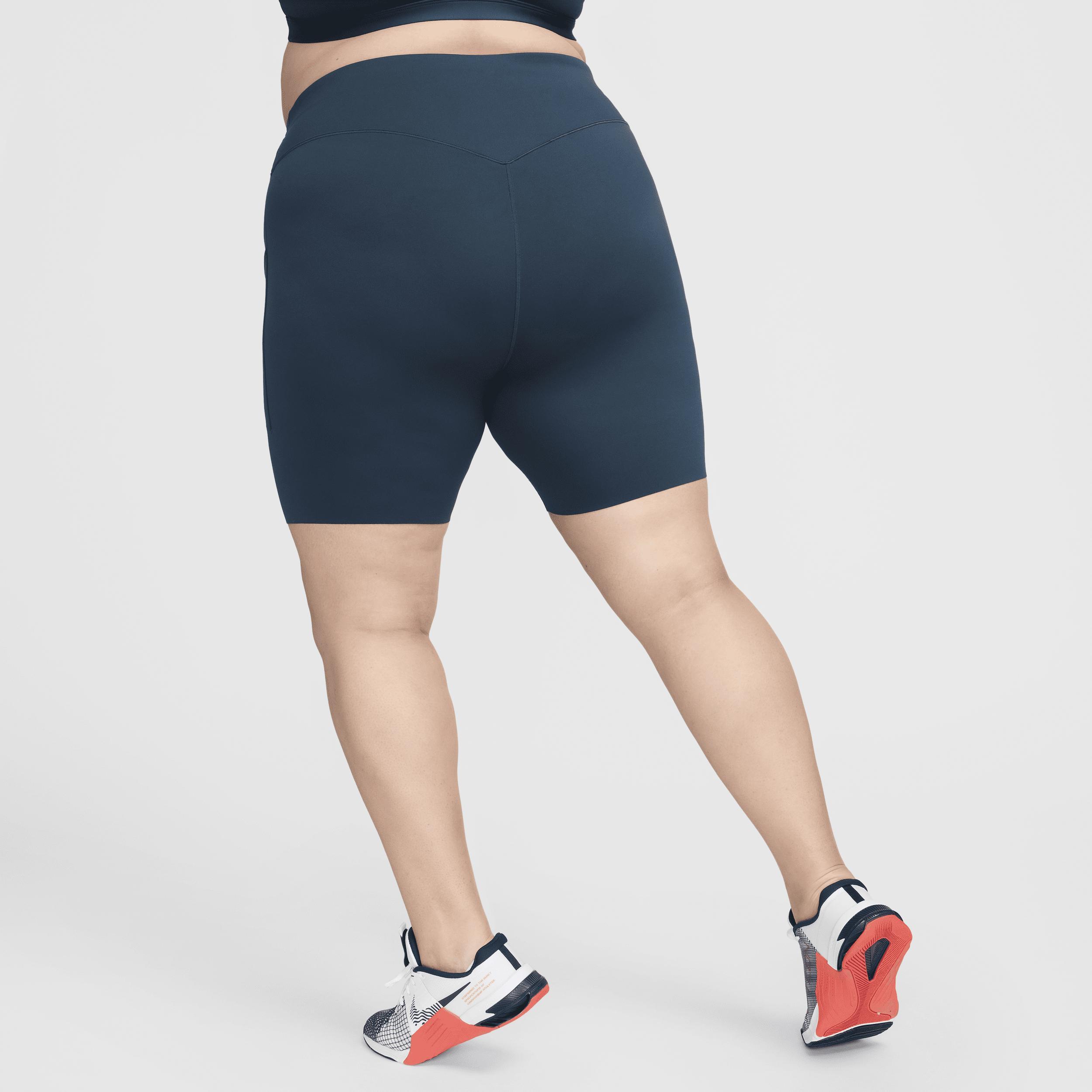 Nike Women's Universa Medium-Support High-Waisted 8" Biker Shorts with Pockets (Plus Size) Product Image