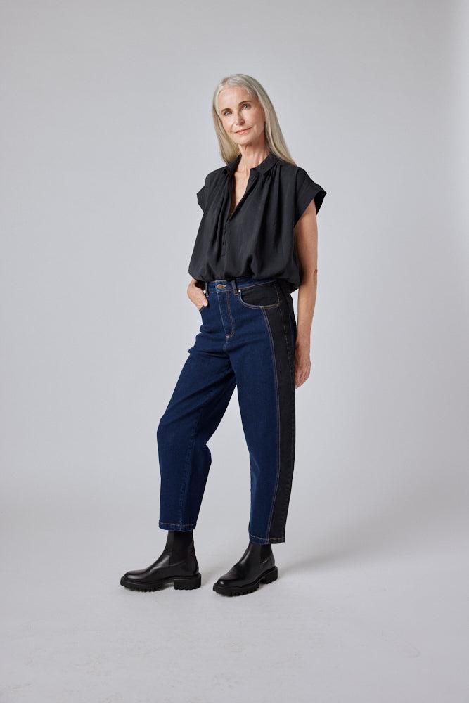 The Winning Combo Denim Barrel Leg Pant Product Image