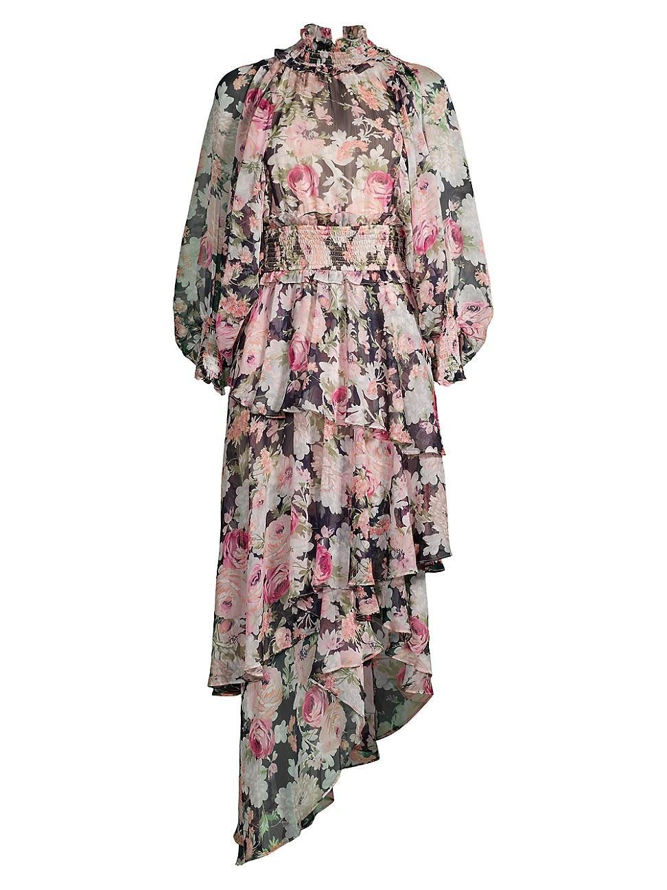 Womens Astrid Floral Asymmetrical Dress Product Image