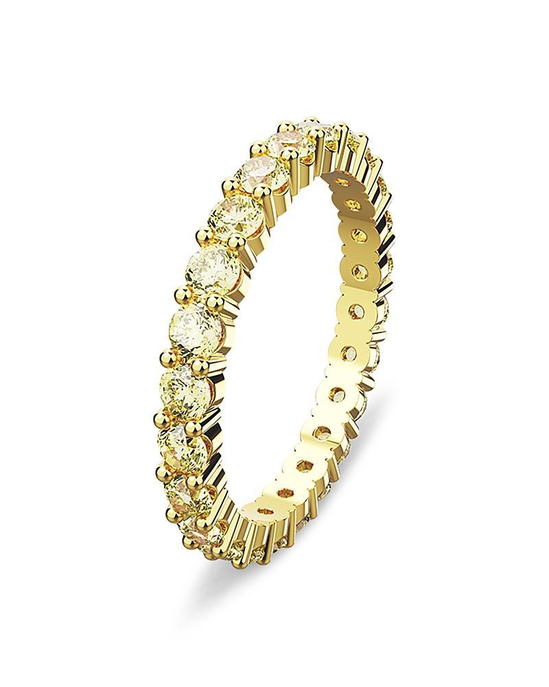 Swarovski Matrix Yellow Crystal Stack Ring in Gold Tone Product Image