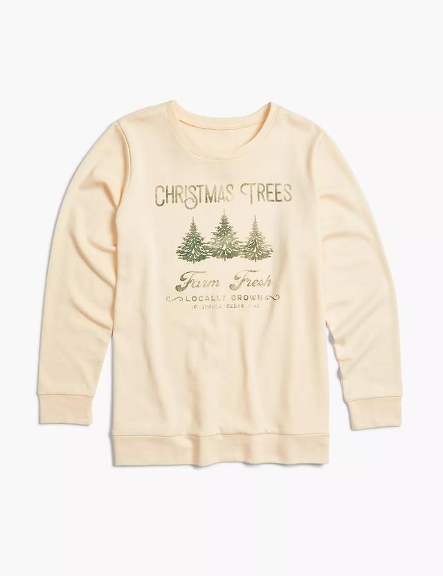 Classic Crew-Neck Christmas Trees Graphic Sweatshirt Product Image