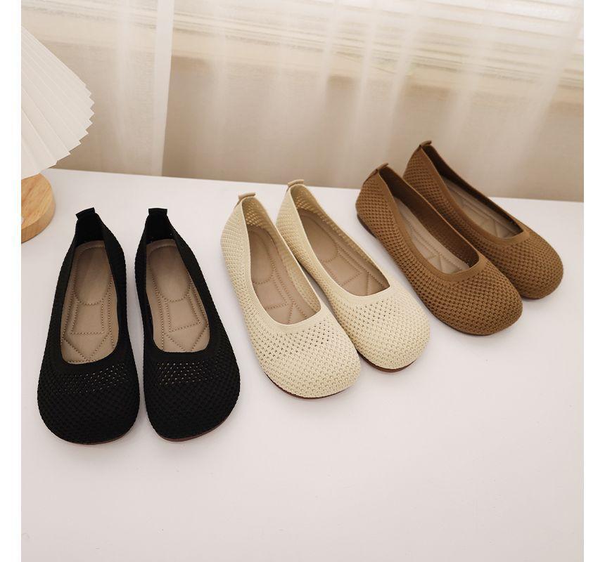 Plain Knit Flats Product Image