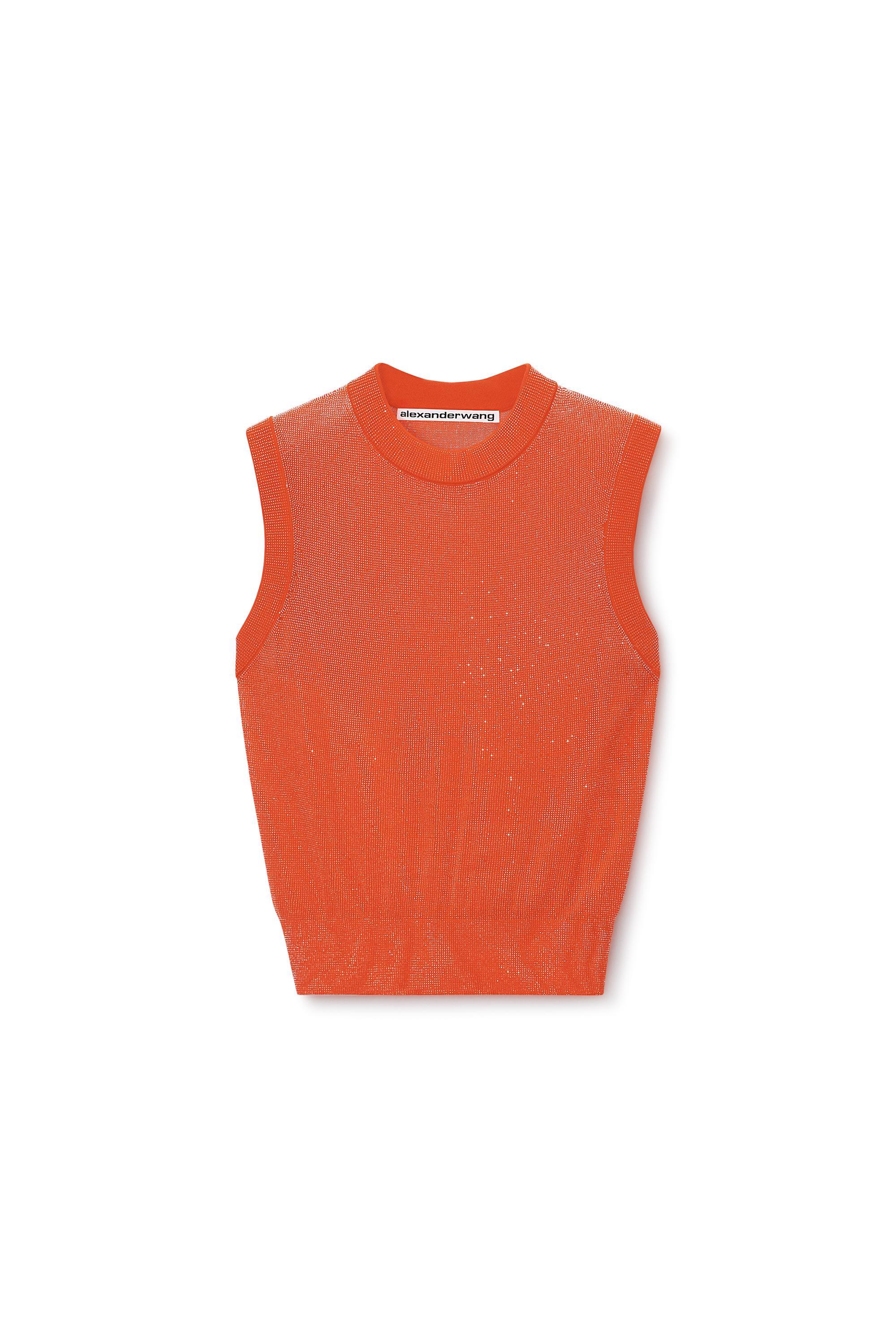 Mockneck Tank In Clear Bead Hotfix Product Image