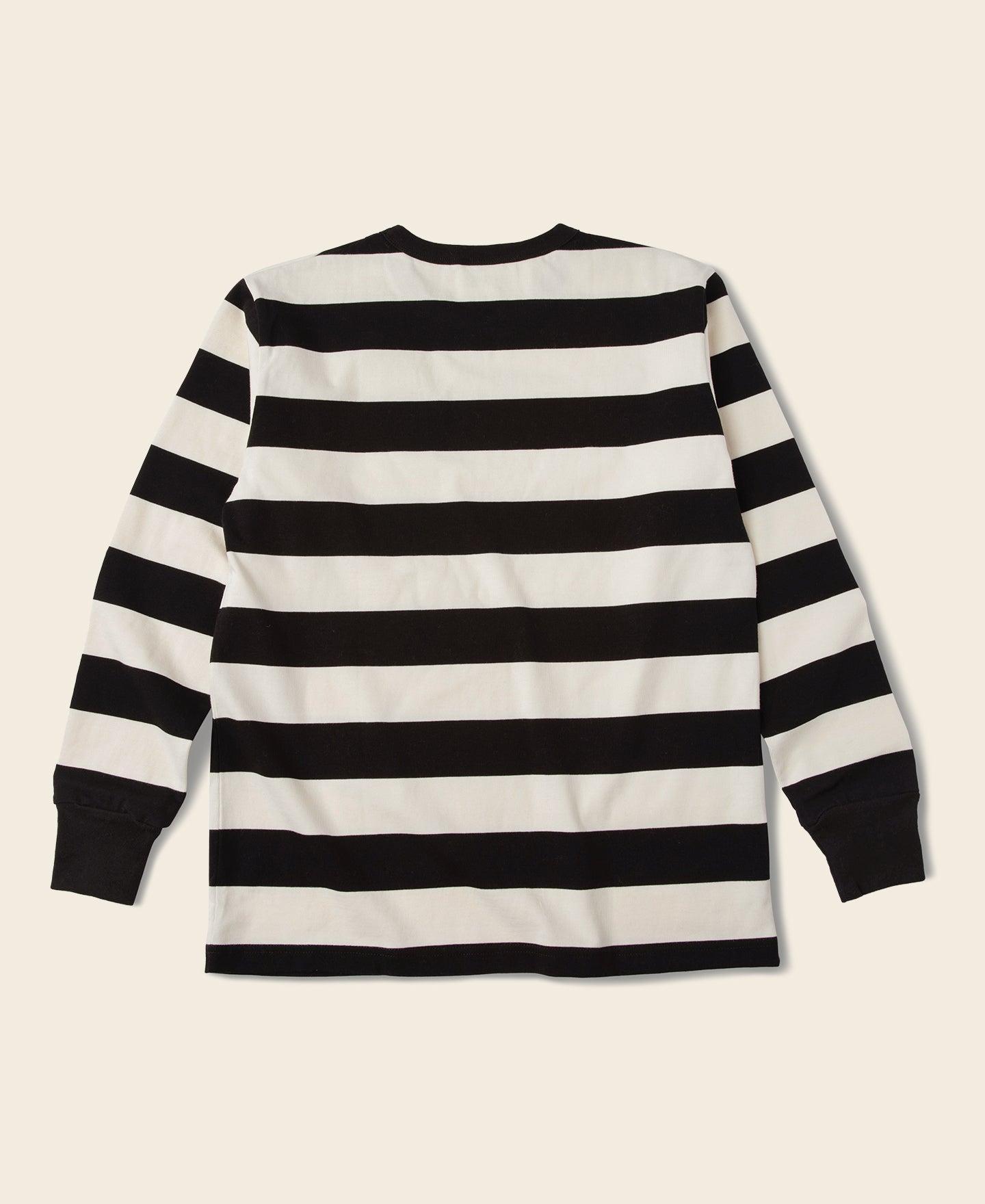 9 oz Wide Striped Long Sleeve T-Shirt Product Image