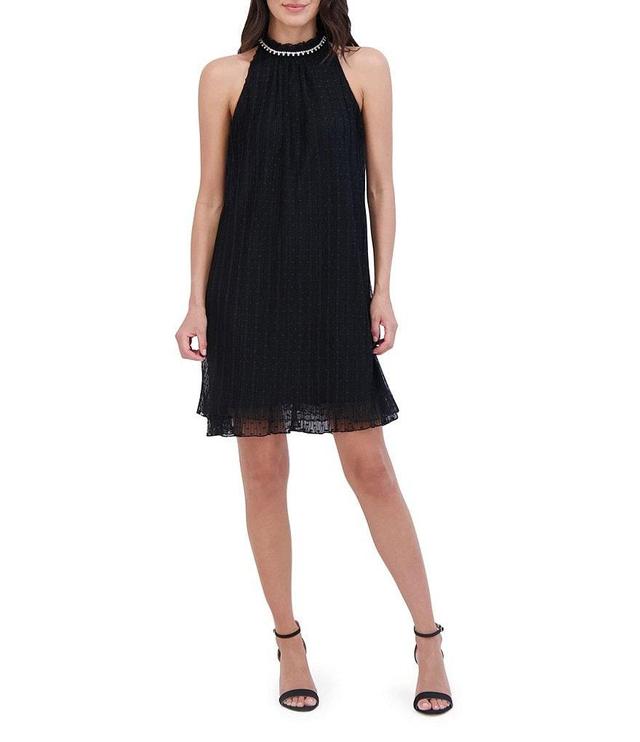 Vince Camuto Mock Neck Sleeveless Dress Product Image