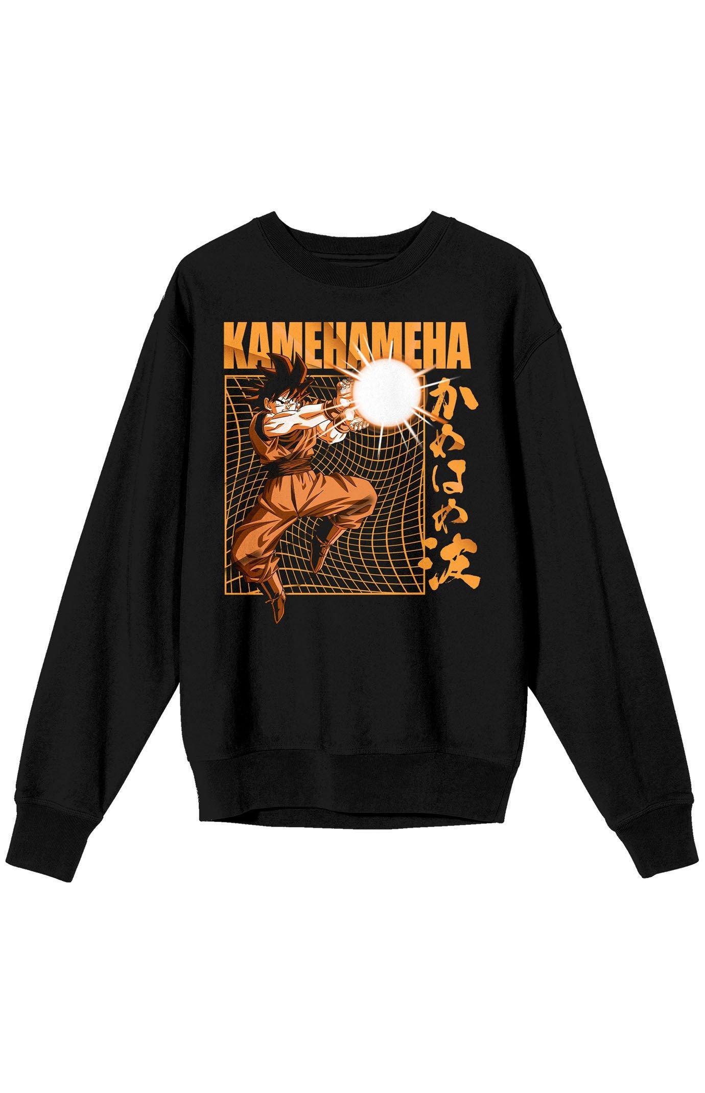 Men's Dragon Ball Z Goku Kamehameha Crew Neck Sweatshirt Product Image