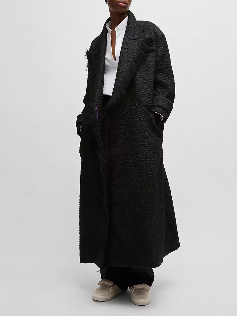 Womens Naomi x Boss Oversized-Fit Coat in Wool Product Image