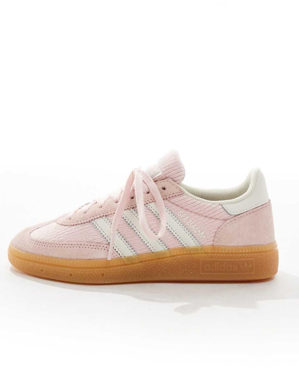 adidas Originals Handball Spezial sneakers in pink and white Product Image