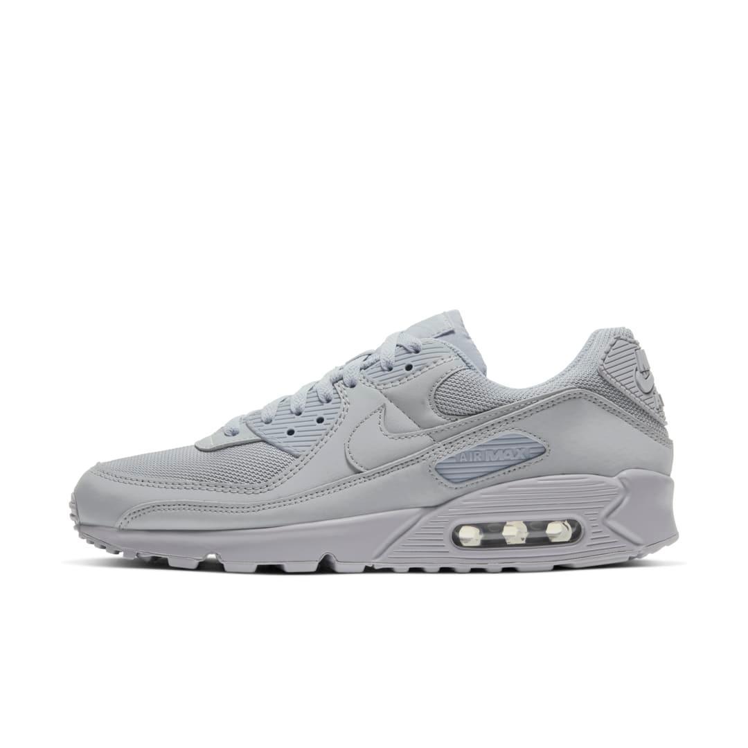 NIKE Air Max 90 Wolf Grey/wolf Grey/wolf Grey/black Men's Low Shoe Product Image