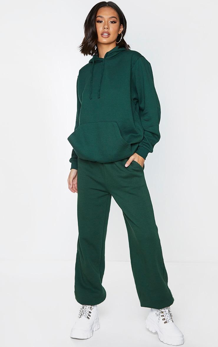 Dark Green Oversize Sweat Hoodie Product Image