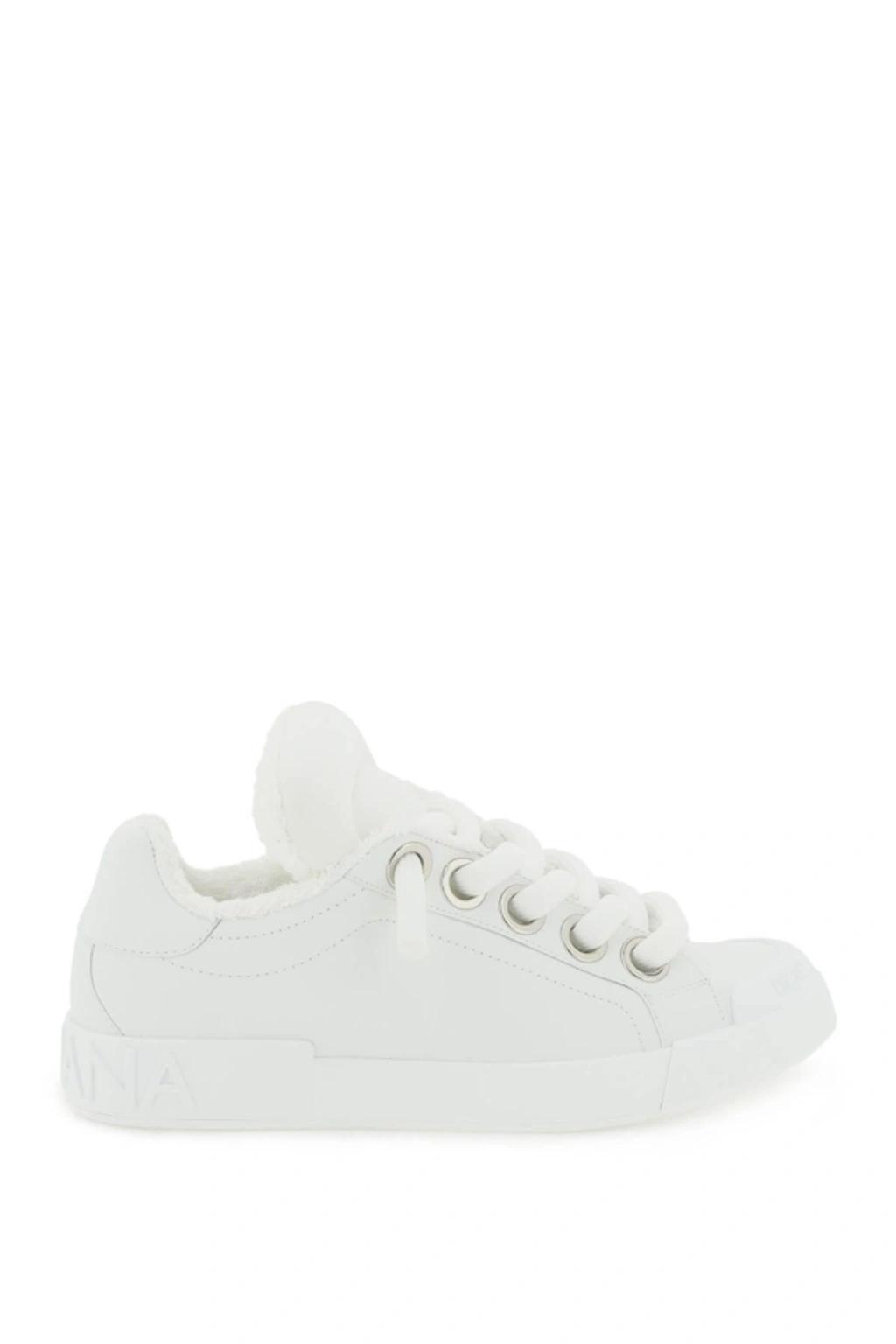 Low Nappa Calfskin Sneaker In White Product Image