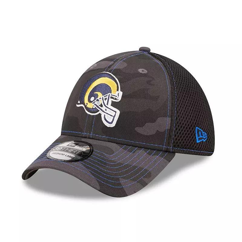 Mens New Era Camo Los Angeles Rams Historic Logo Neo 39Thirty Flex Hat - Camo Product Image