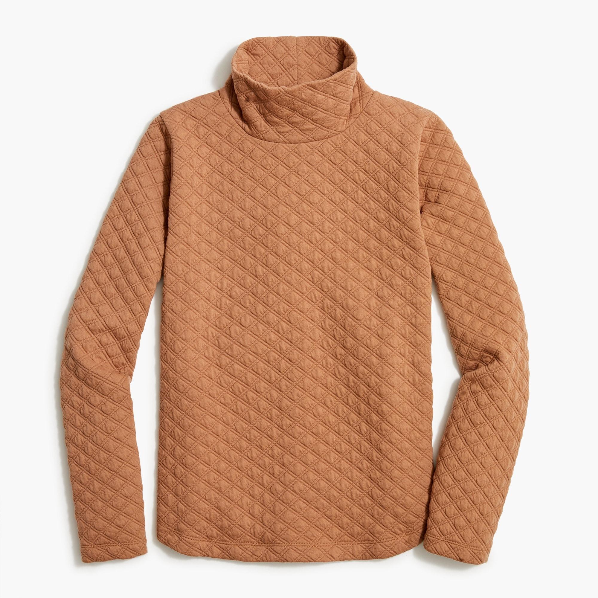 Quilted mockneck pullover Product Image