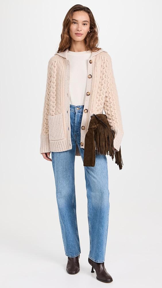 La Ligne Patchwork Cable Cardigan | Shopbop Product Image