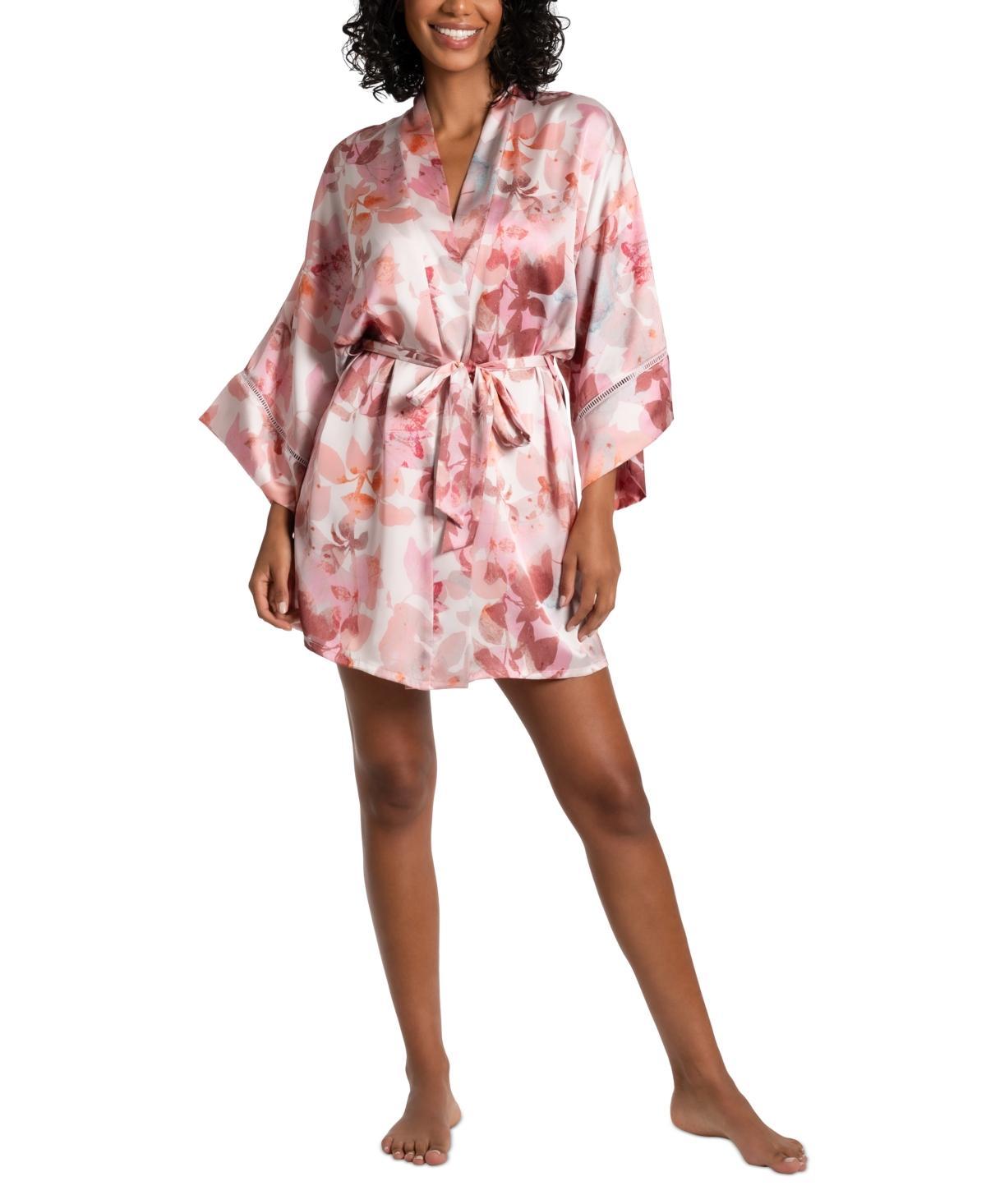 Midnight Bakery Womens Marion Floral Satin Robe Product Image