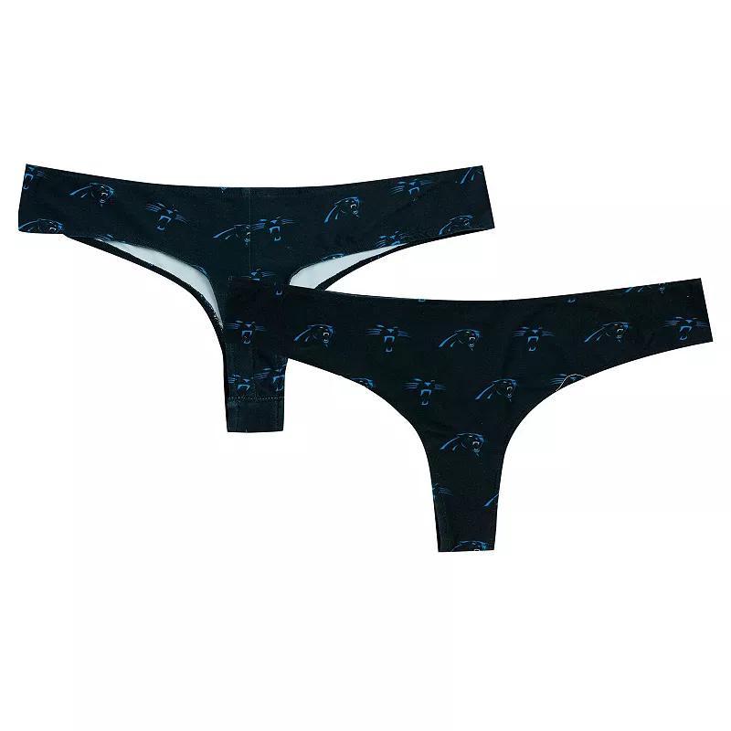 Womens Concepts Sport Carolina Panthers Record Allover Print Knit Thong Product Image