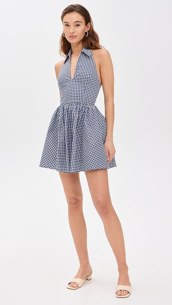 CAROLINE CONSTAS Aya Open Back Collared Mini Dress | Shopbop Product Image