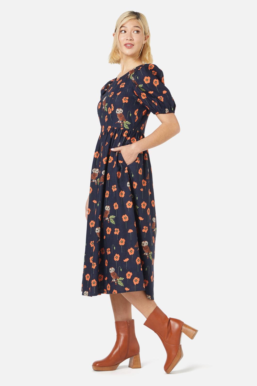 Poppy Owl Midi Dress Product Image