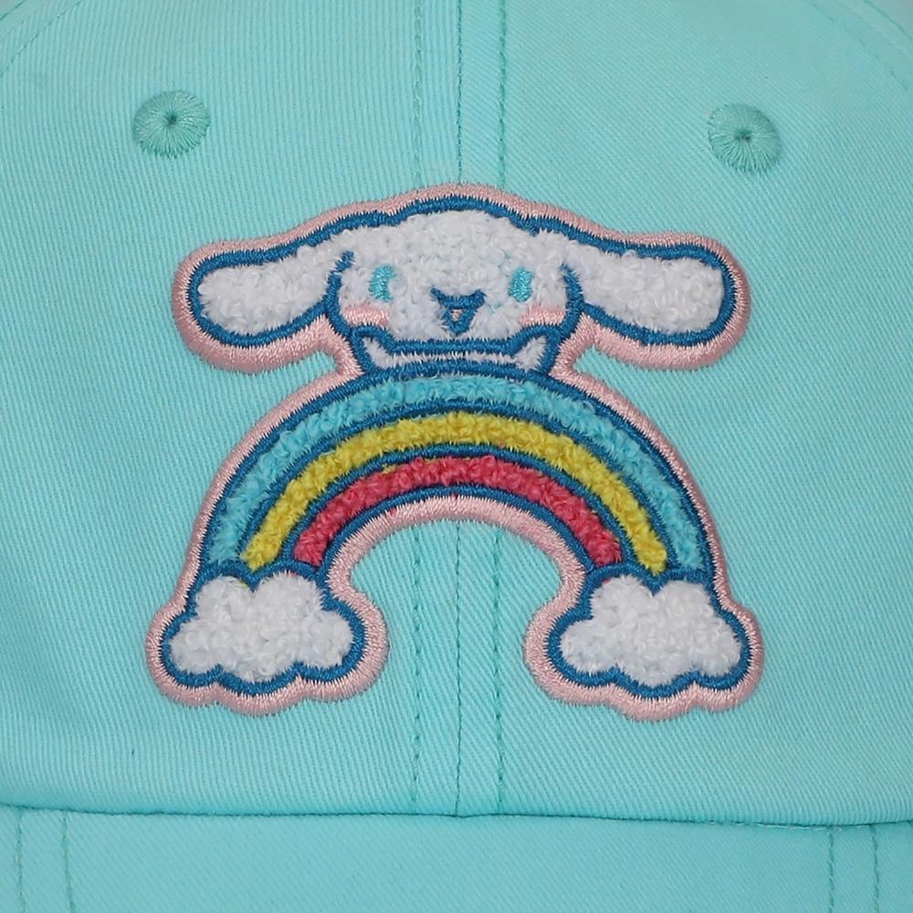 Cinnamoroll Chenille Character Patch Men's Teal Washed Cotton Twill Baseball Cap Product Image