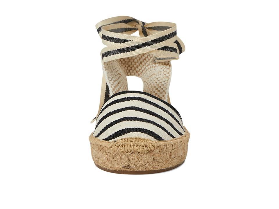 Soludos Lauren Lace Up Espadrille (Ivory/Black) Women's Sandals Product Image