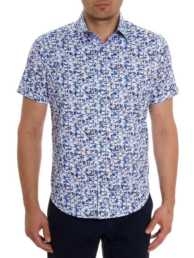 Mens Kaanapali Paisely Short-Sleeve Button-Front Shirt Product Image