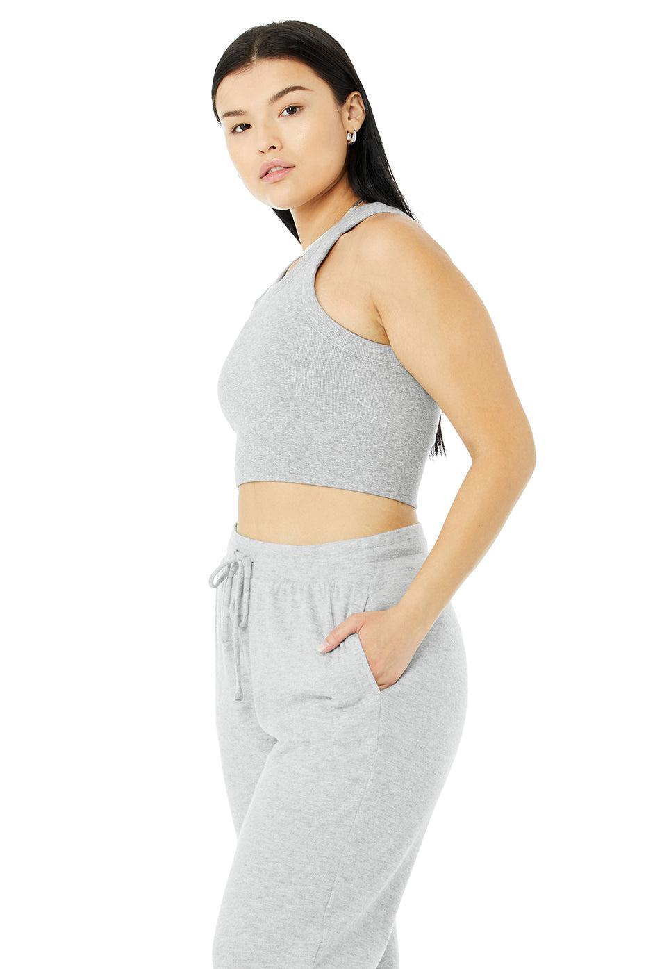 Seamless Delight High Neck Bra - Athletic Heather Grey Product Image