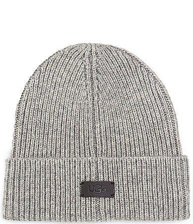 UGG Mens Wide Cuff Ribbed Knit Beanie Product Image