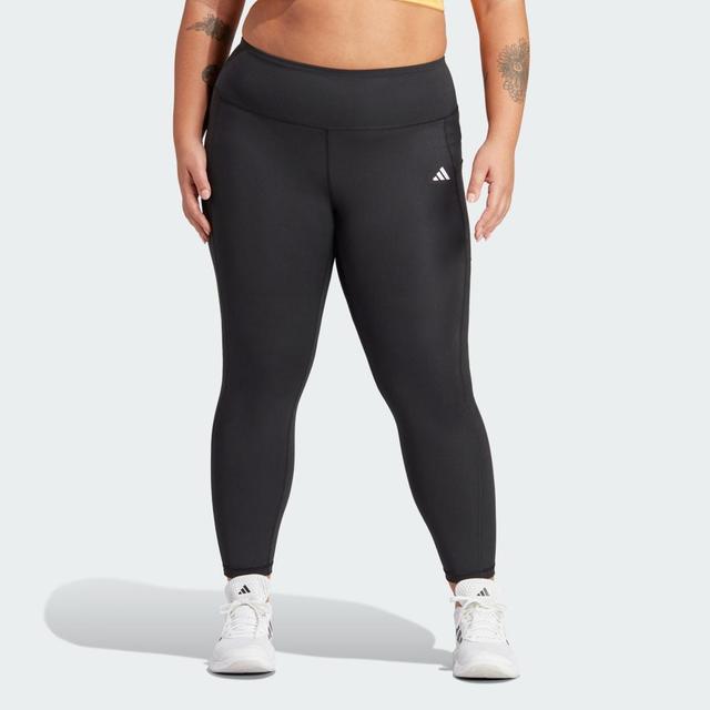 adidas Optime Full-Length Leggings (Plus Size) Black 4X Womens Product Image