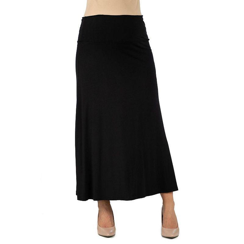 Maternity 24Seven Comfort Elastic Waist Maxi Skirt, Womens Product Image