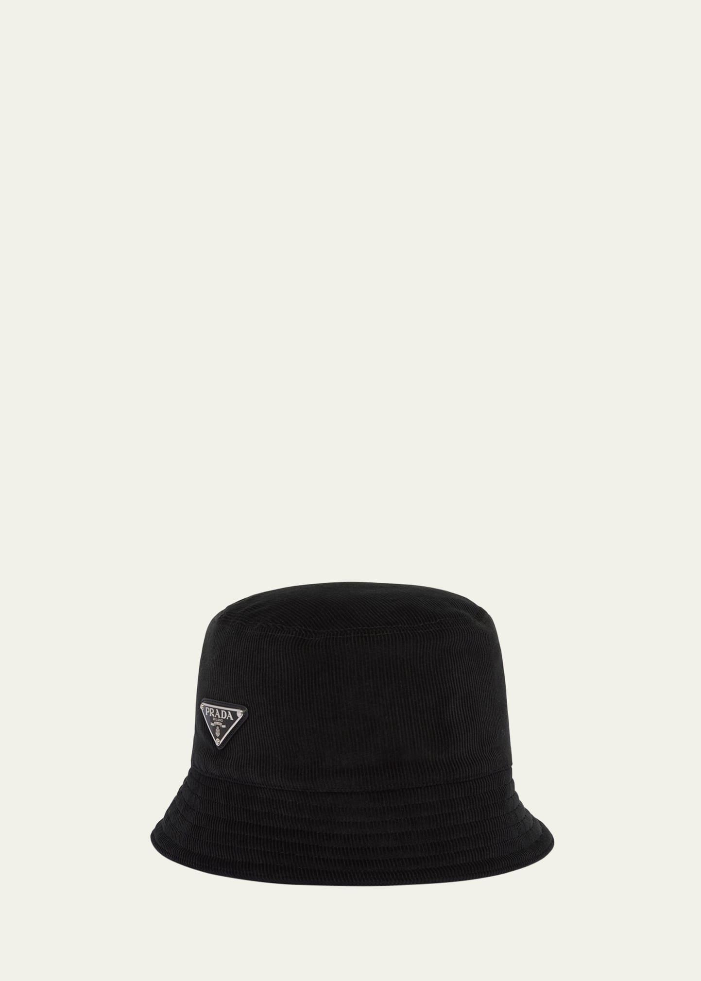 Mens Triangle Logo Corduroy Bucket Hat Product Image