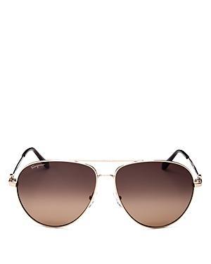 FERRAGAMO 61mm Timeless Aviator Sunglasses Product Image