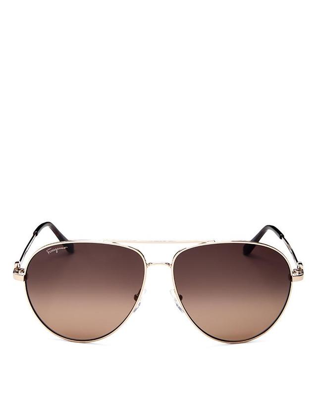 FERRAGAMO 61mm Timeless Aviator Sunglasses Product Image