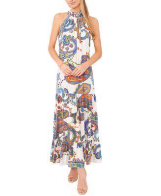 Women's Paisley-Print Halter-Neck Maxi Dress Product Image