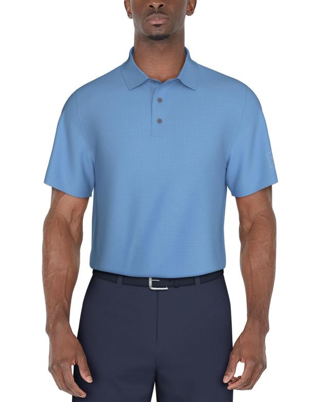 Pga Tour Mens Short-Sleeve Mini-Check Performance Polo Shirt Product Image