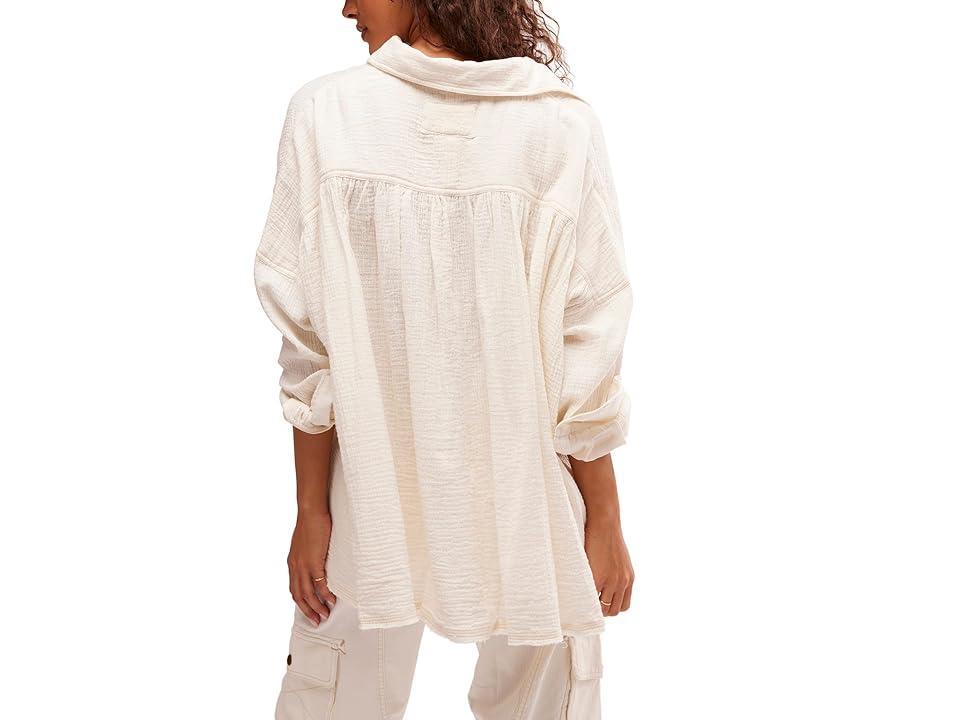 Free People Cardiff Cotton Gauze Button-Up Shirt Product Image