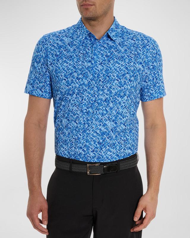 Mens Tyne Printed Stretch Polo Shirt Product Image