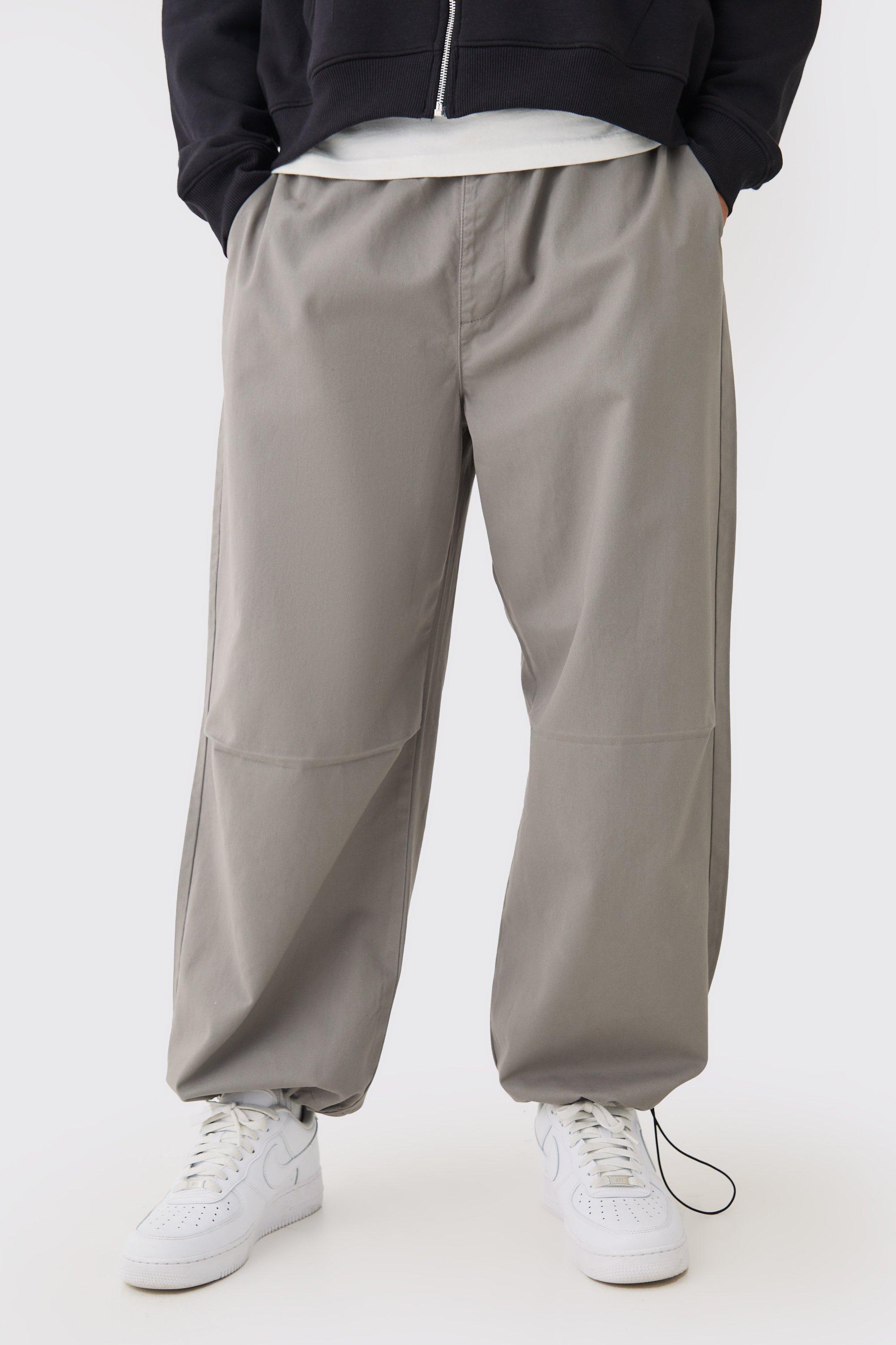 Bungee Waist Twill Parachute Pants | boohooMAN USA Product Image