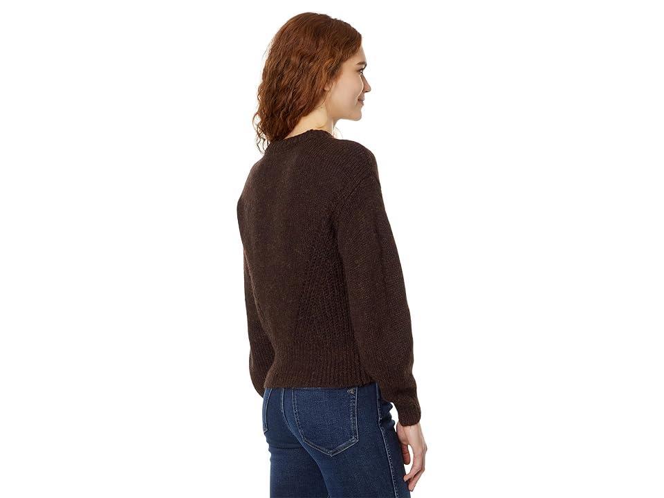 Madewell Directional-Knit Wedge Sweater (Heather Carob) Women's Clothing Product Image