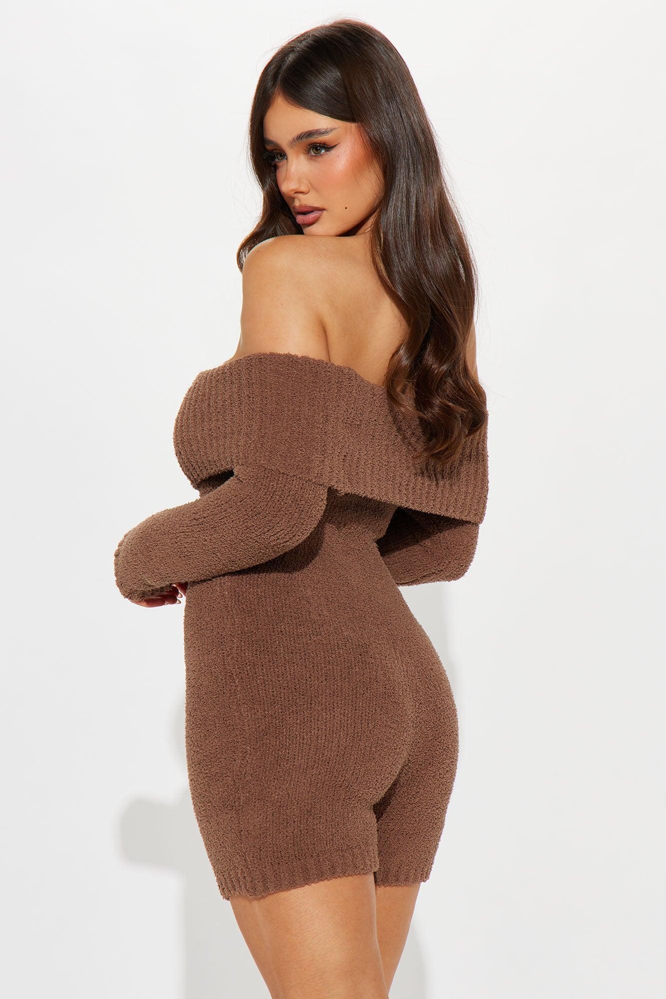 Time Well Spent Cozy Romper - Mocha Product Image