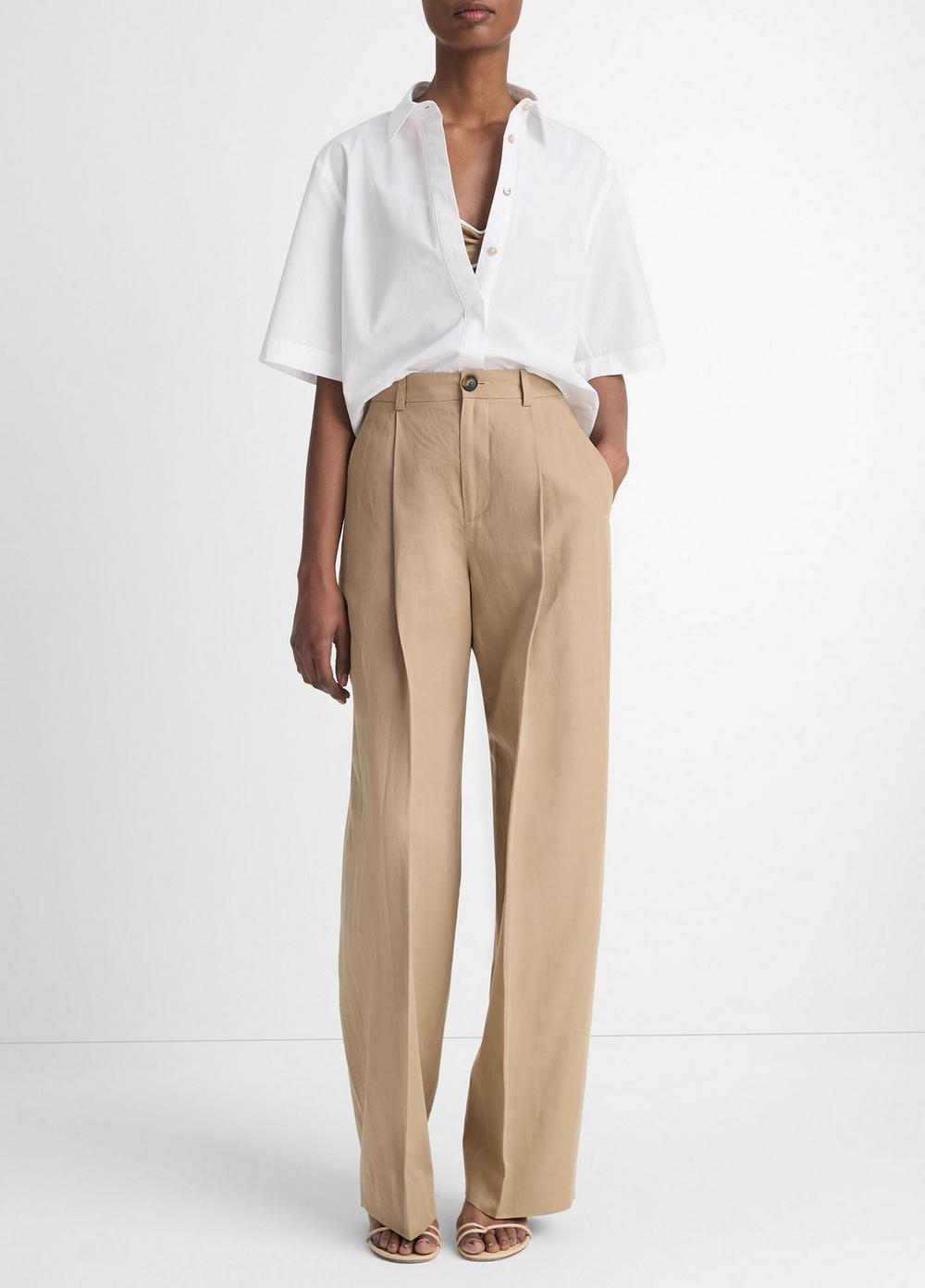 High-Waist Tailored Wide-Leg Trouser Product Image