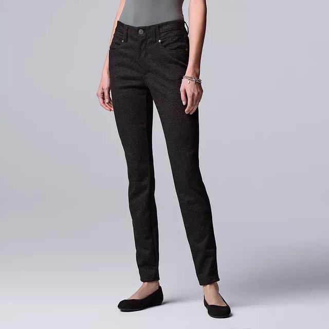 Womens Simply Vera Vera Wang High-Rise Ponte Skinny Pants Product Image