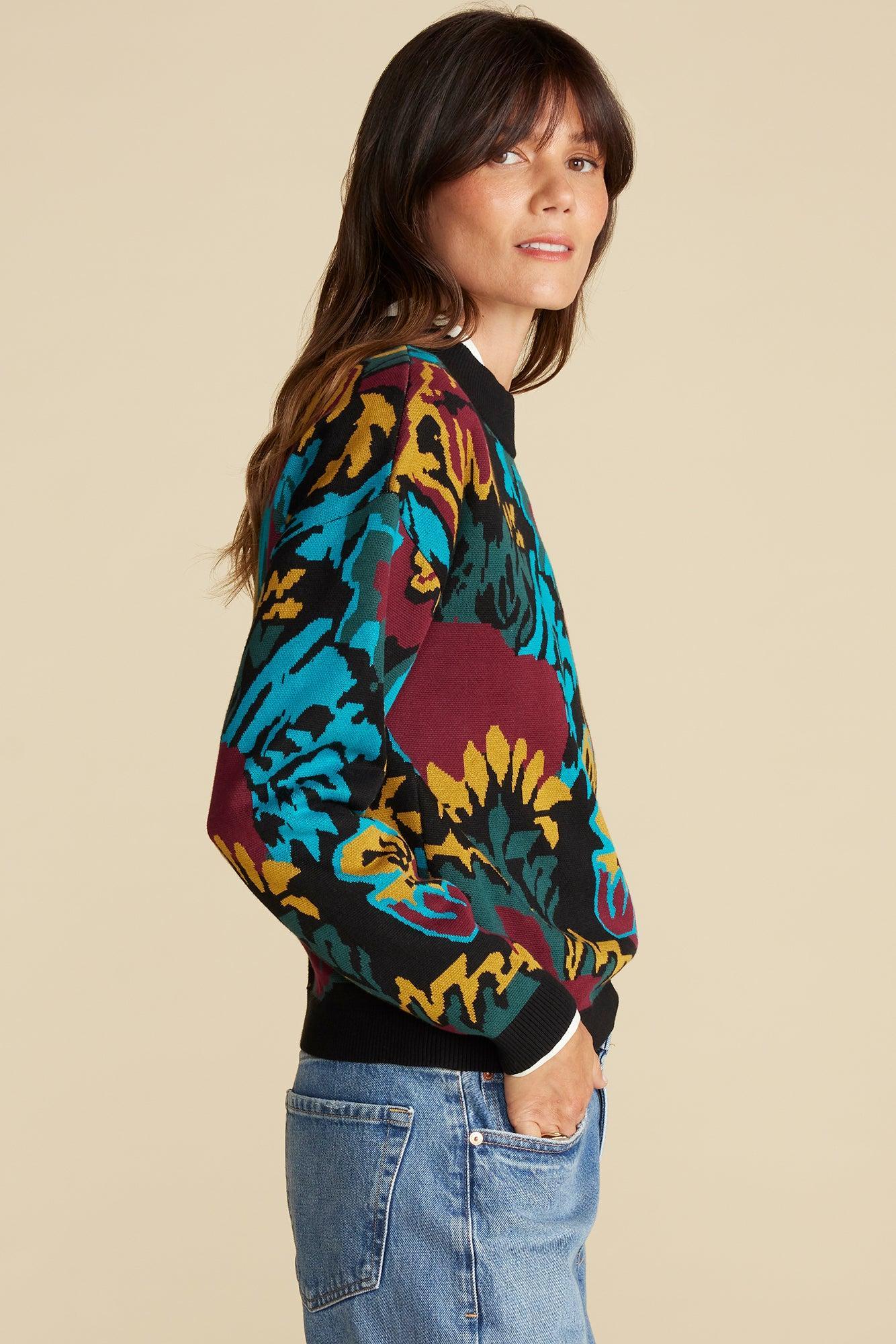 Cecile Cotton Jacquard Sweater - Multi Product Image