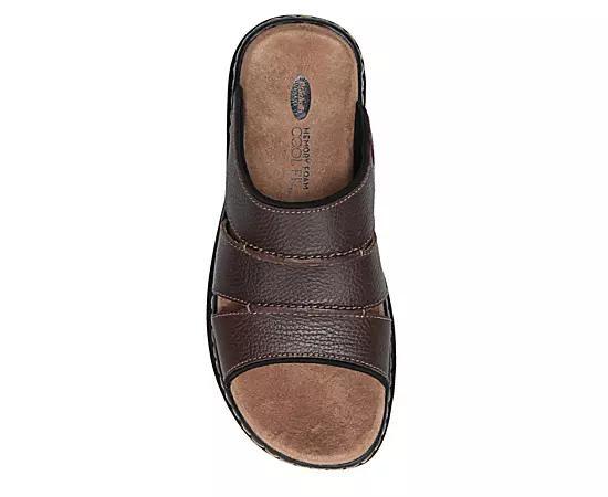 Dr. Scholls Gordon Mens Leather Slide Sandals Product Image