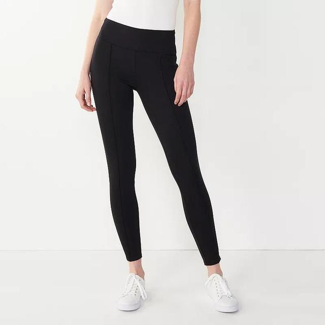 Womens Nine West Seamed Tummy-Control Ponte Leggings Product Image