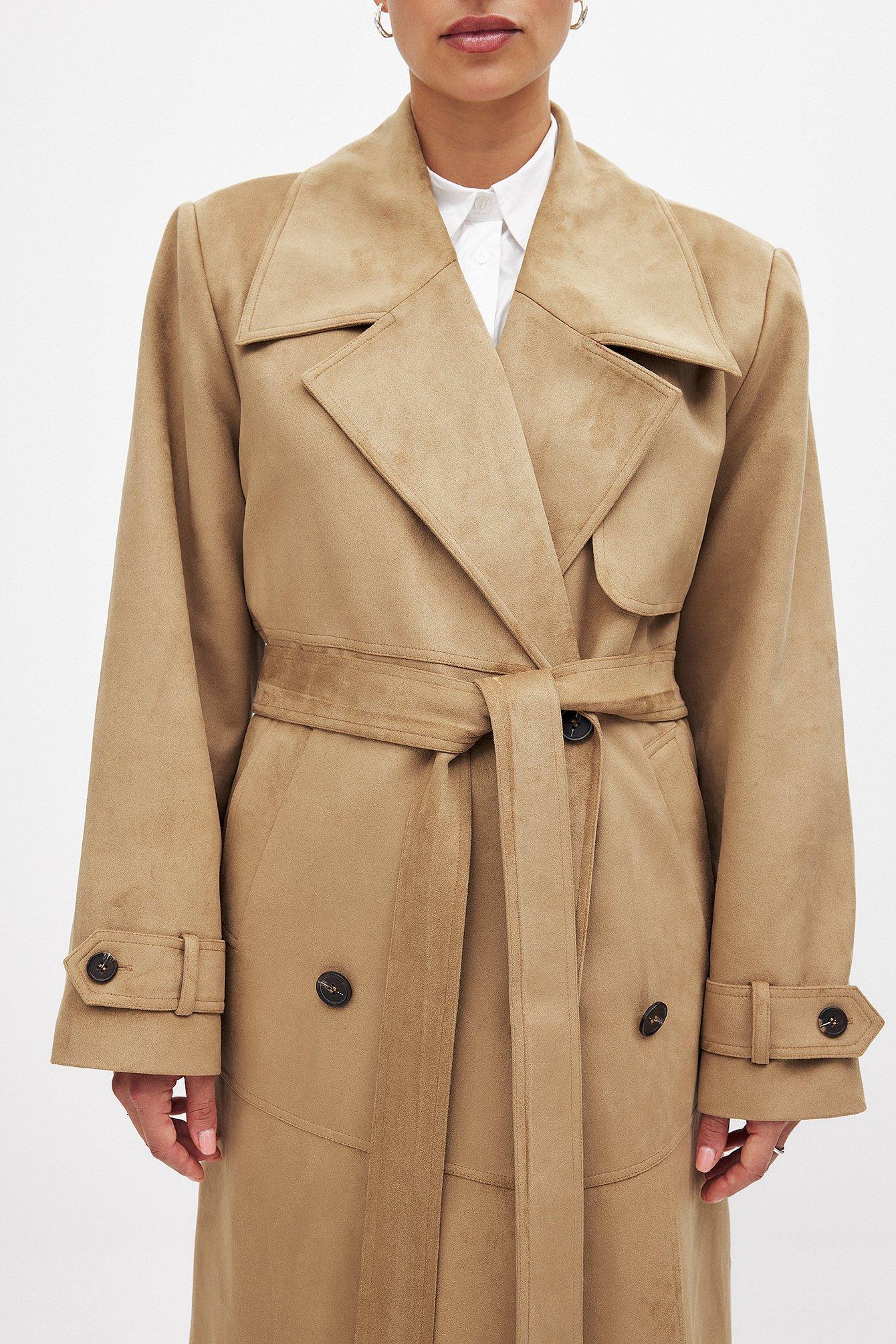 Faux Suede Trenchcoat Product Image